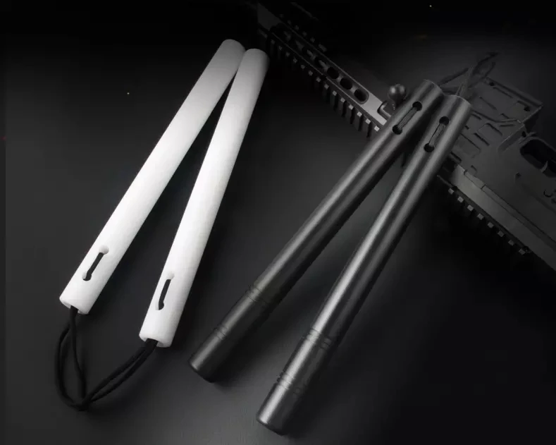 High Quality Solid Nunchakus Actual Performance for Beginners portable Self-defense Bruce Lee Nylon Rubber | Спорт и развлечения