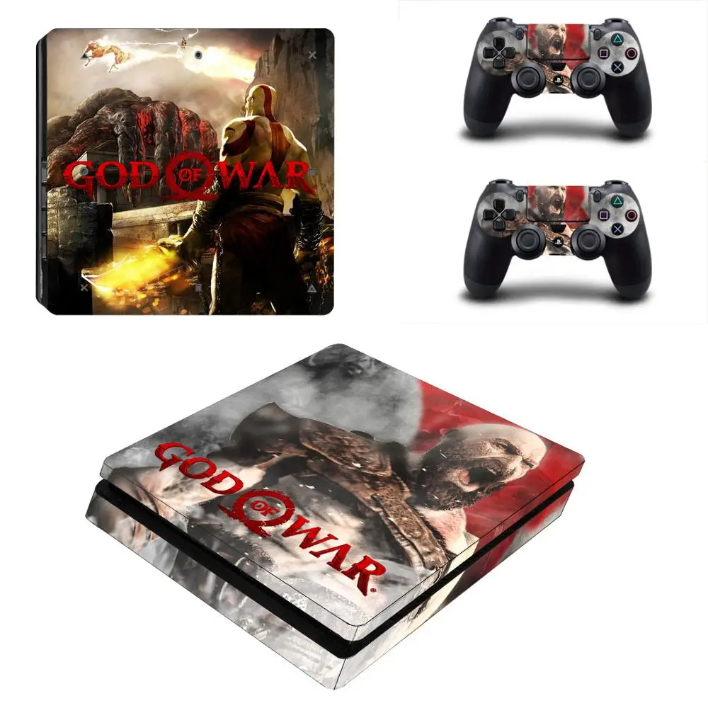 

God of War PS4 Slim Stickers Play station 4 Skin Sticker Decals For PlayStation 4 PS4 Slim Console and Controller Skin Vinyl