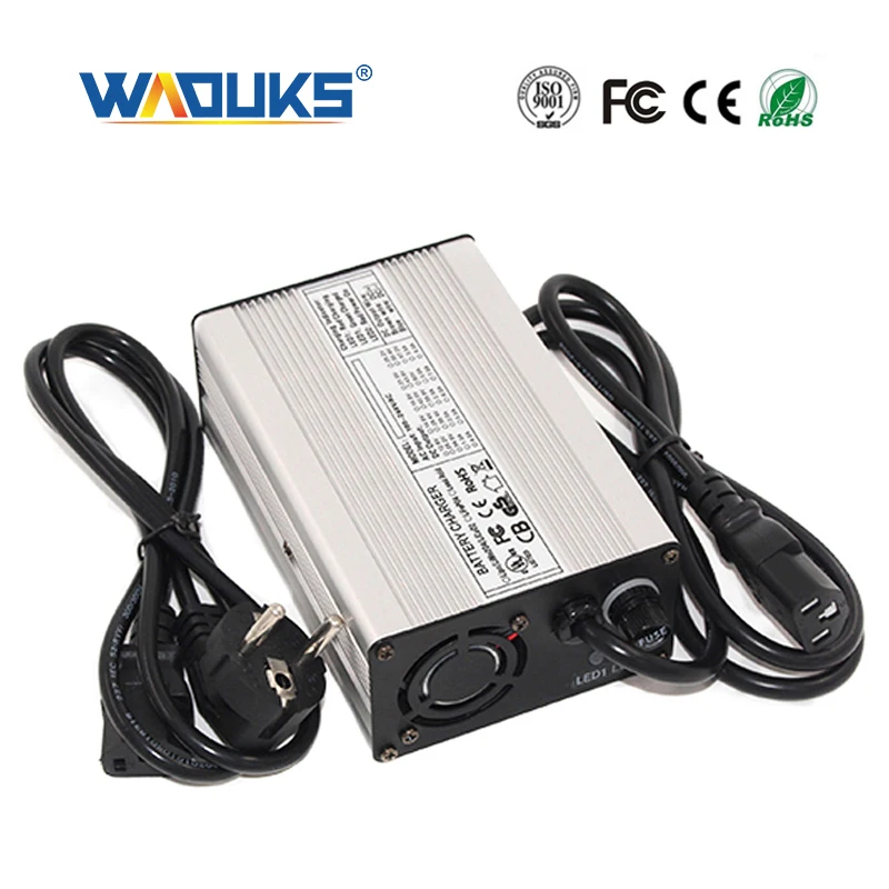 46,2 V 2A литий-ионное зарядное устройство для 11S 40,7 V Lipo/LiMn2O4/LiCoO2 зарядное устройство для батареи E-bike высокой мощности с вентилятором