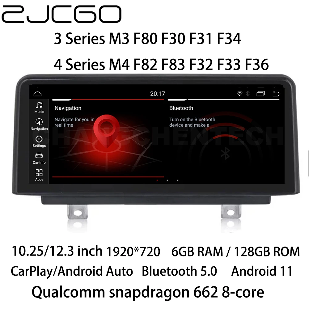 Автомобильный мультимедийный плеер ZJCGO стерео GPS радио навигация Android экран NBT EVO