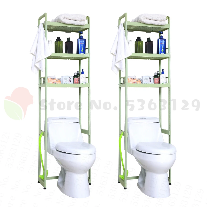 

2/3Tiers Toilet Shelf Floor Type Storage Shampoo Towel Accessory Rack Bathroom Washing Machine Shelf Organizer Floor Standing