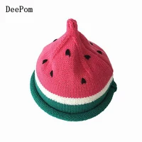 deepom kids winter hats for girls boys child warm knitted cap children watermelon winter beanie bone bonnet chapeu