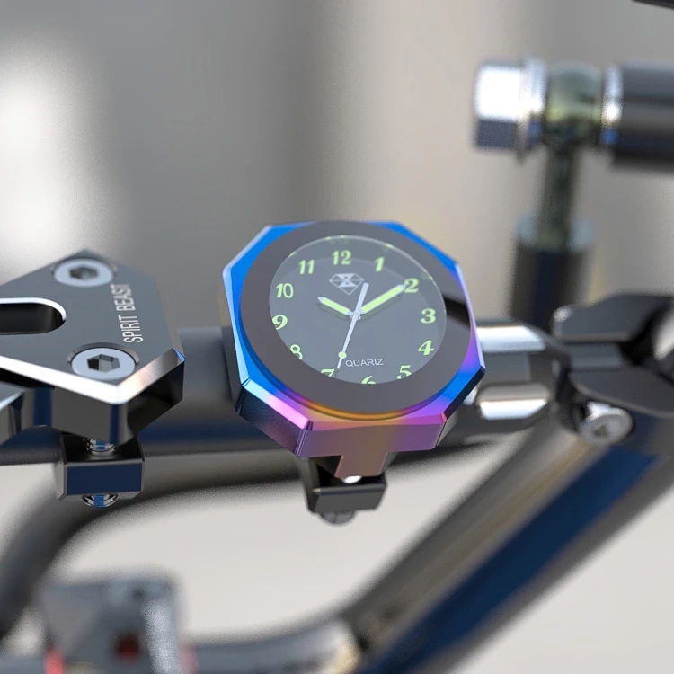 7/8 &quot1&quot водонепроницаемые мотоциклетные часы с креплением на руль светящиеся