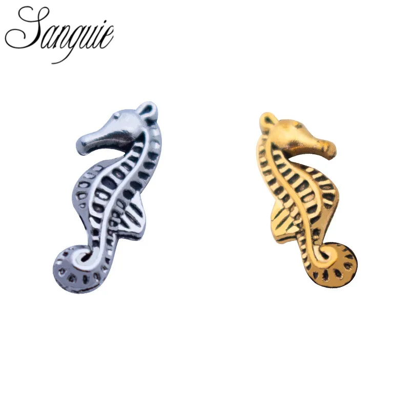Новейшие 10 шт/партия Плавающие Подвески с морским коньком медальоны подходят для