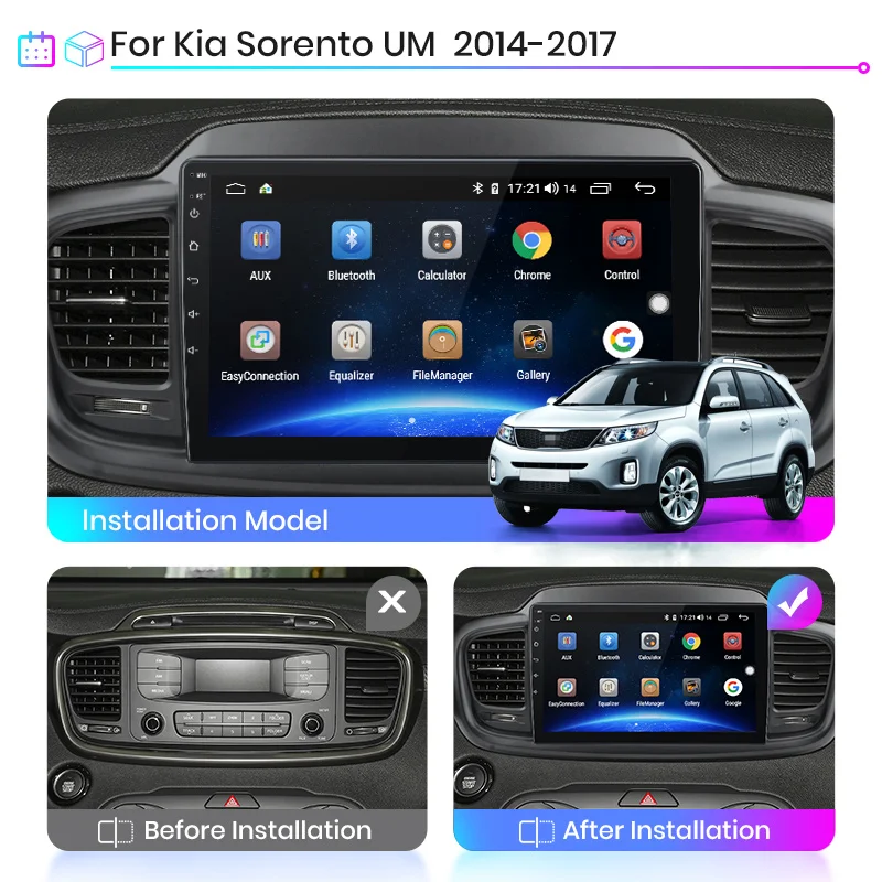 Автомагнитола Junsun V1 2 + 32 ГБ Android 10 0 для Kia Sorento 3 2014 2017 мультимедийный видеоплеер