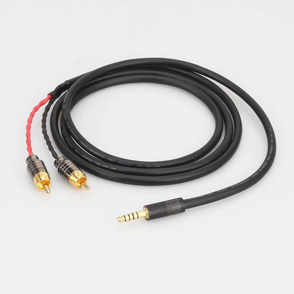 Audiocrast A53 от 4 мм до 2 RCA сменный усовершенствованный кабель Auido звуковой