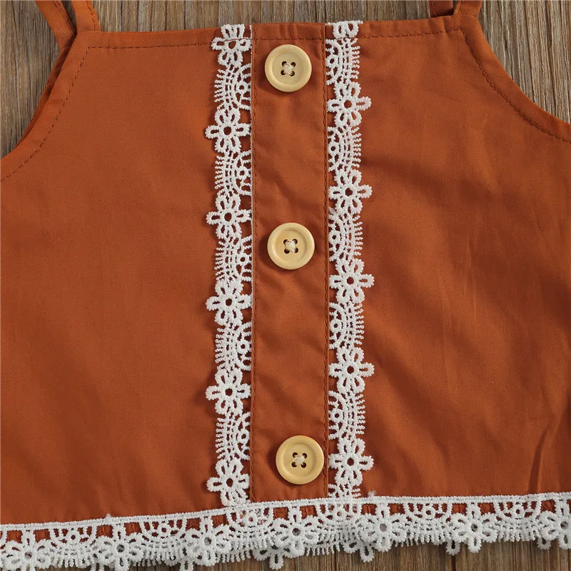 

2-6T Kid Girl Children's Sets Clothes 2 Pieces Kids Suit Set Sleeveless Floral Print High Waist Skirt Cotton Outfit Clothing