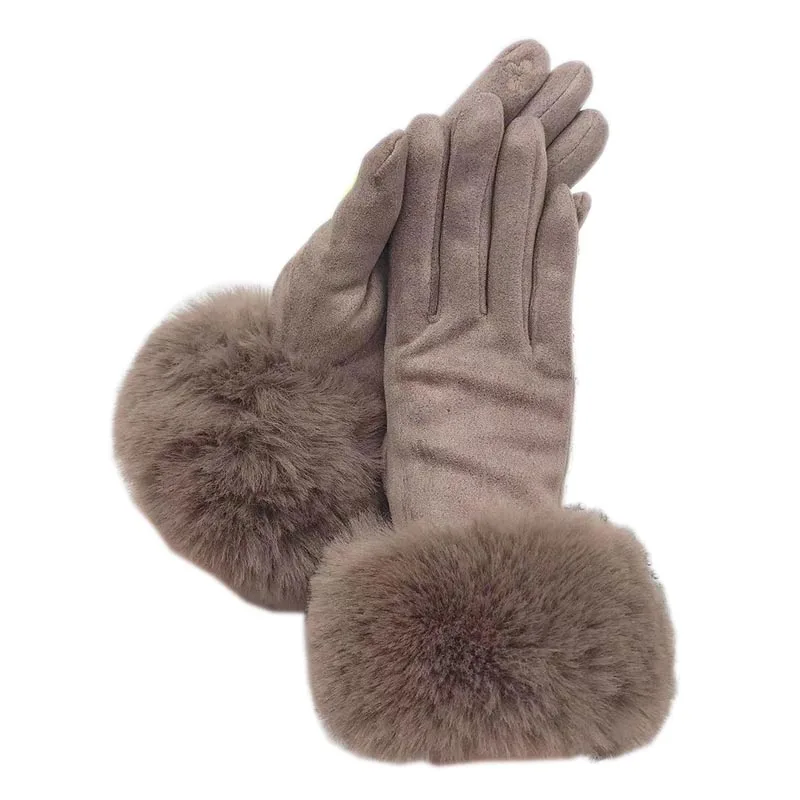 Перчатки зимние женские из искусственного меха 2021-00 | Аксессуары для одежды