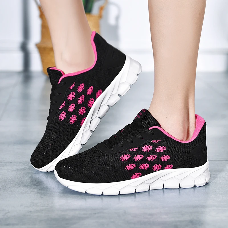 Tenis Mujer 2021 Tennis Shoes for Woman New Breathable Mesh Sneakers Female Platform Chaussure Femme Deportivas Jogging Trainers