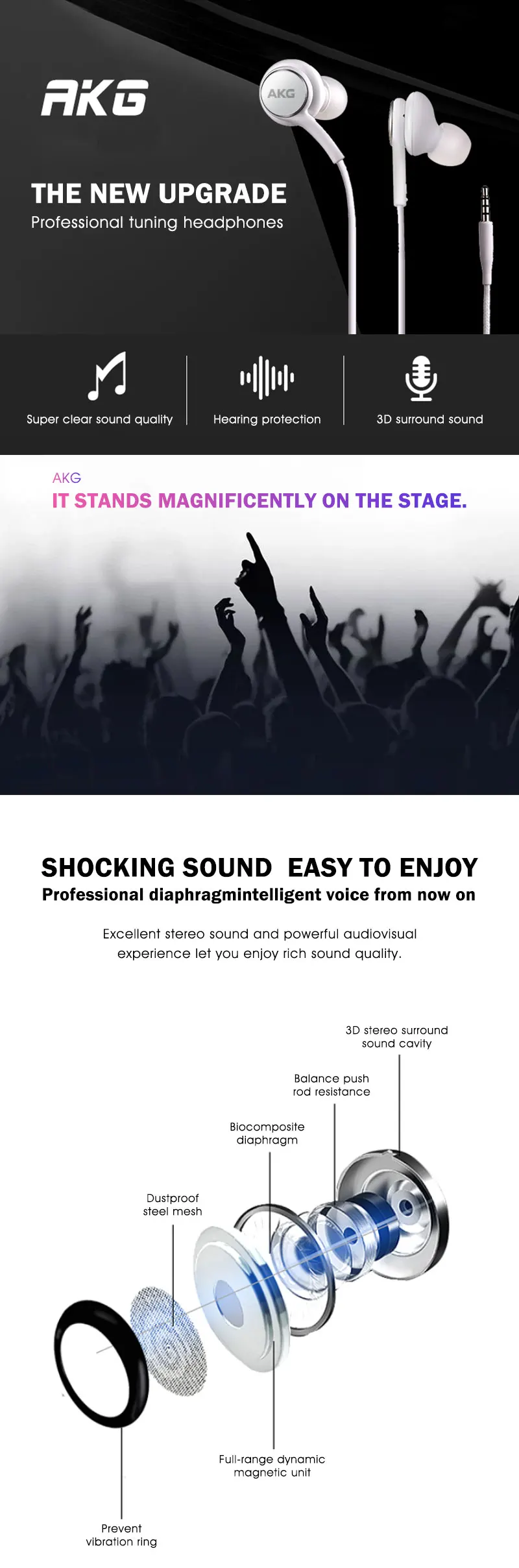 Наушники SAMSUNG AKG EO IG955, 5/10 шт, 3,5 мм, наушники-вкладыши с микрофоном, проводная гарнитура для смартфонов SAMSUNG Galaxy s7 S8 s9 s10 HUAWEI