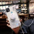 KONSMART Модный Блестящий чехол для телефона s для OPPO A15 Симпатичные Звезды Прозрачная силиконовая Мягкая задняя крышка OPPO A15 2020 чехол с ремешком