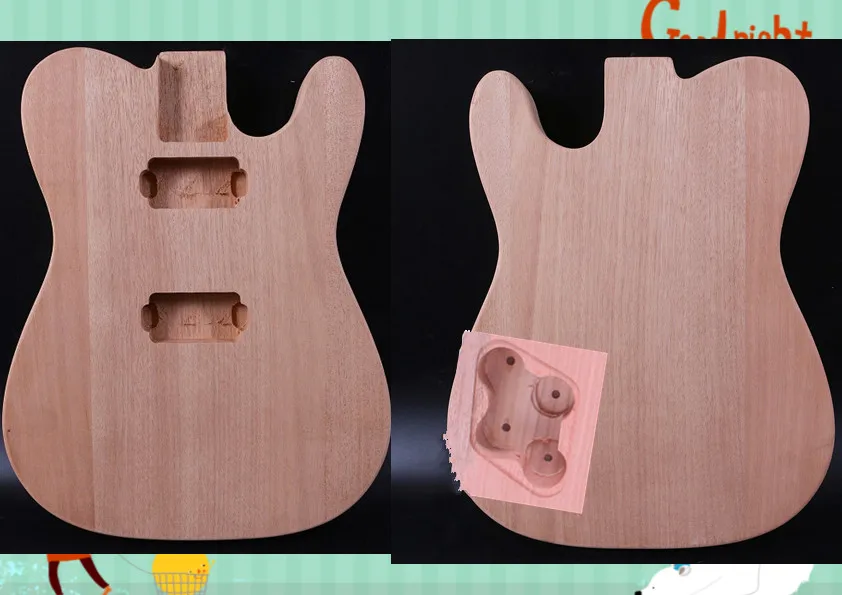 body 6 Diy Telecaster стиль электрогитара корпус из красного дерева незавершенный кленовый топ - Цвет: body 6
