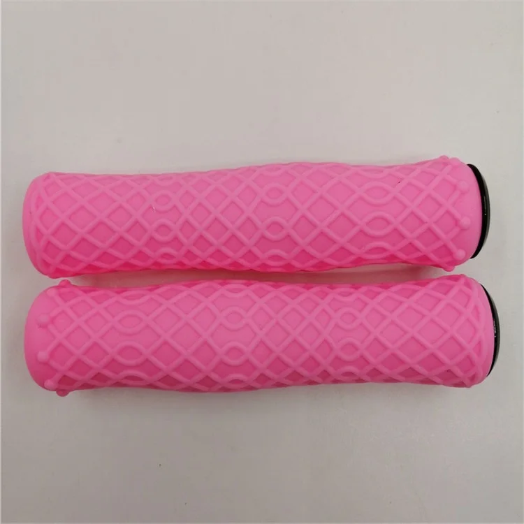 Pink 1pair LITEPRO MTB велосипед Girps 22,2 мм силикагель Нескользящая ручка 412 складной велосипед Удобный руль ручка конфеты красный/синий/зеленый/розовый - Цвет: Pink 1pair