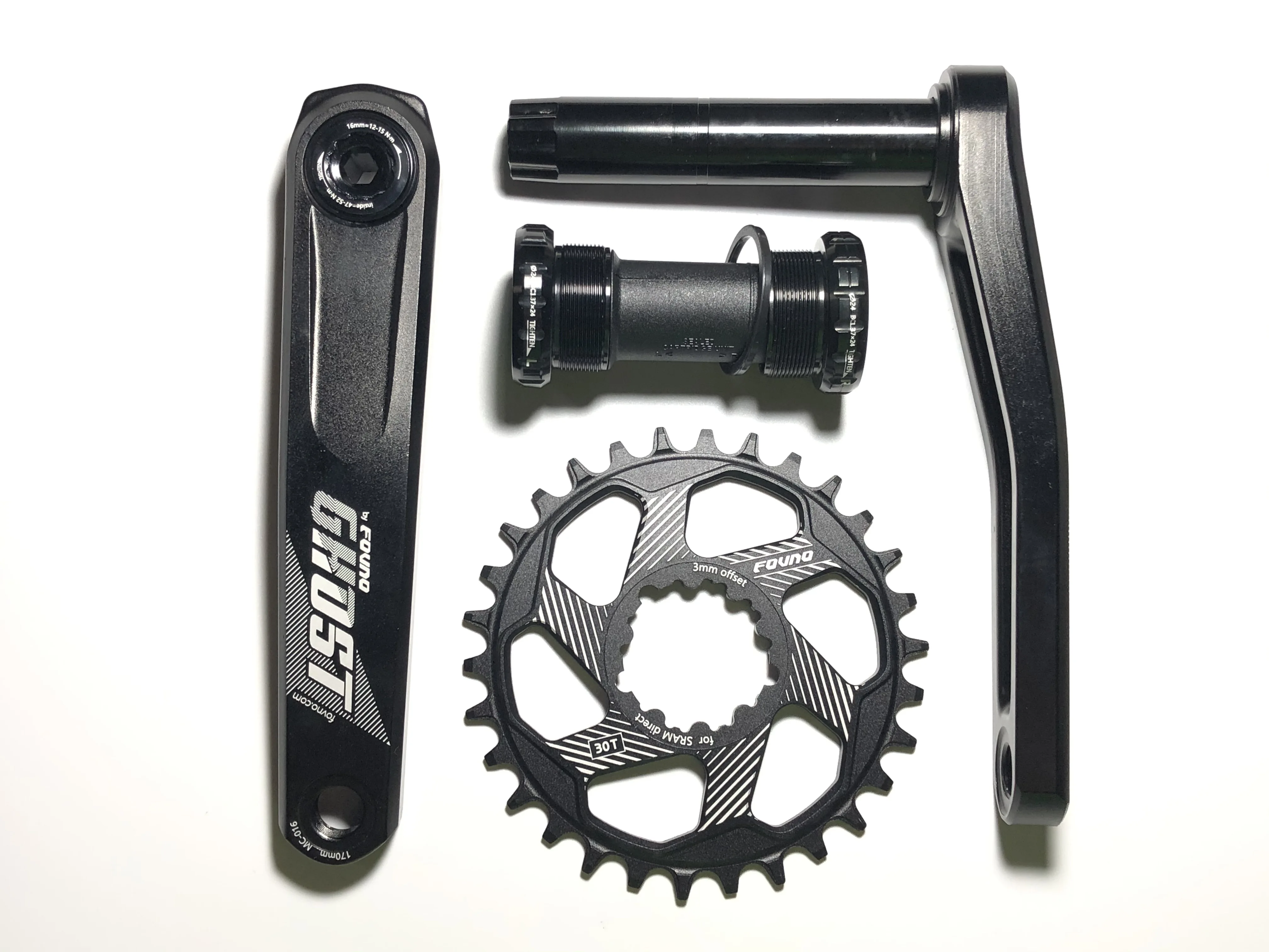 

Fovno 3mm offset GXP Mountain bike crankset aluminum alloy MTB bicycle crank for shimano SRAM bike parts