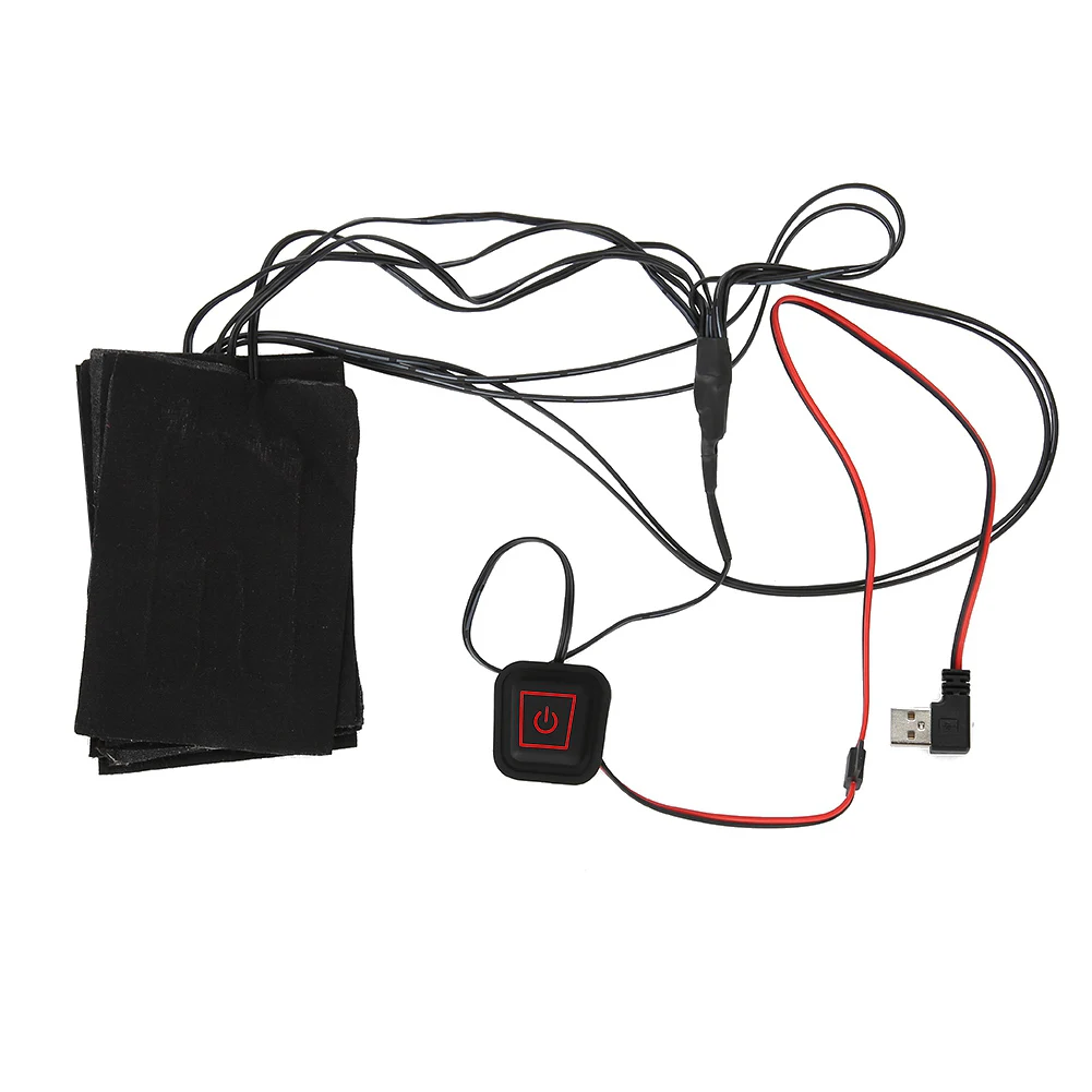 

6/8-in-1 USB Charged Winter Electric Heated Warmer Pads With 3 Gear Adjustable Temperature Clothes Heating Pads For Vest Jacket