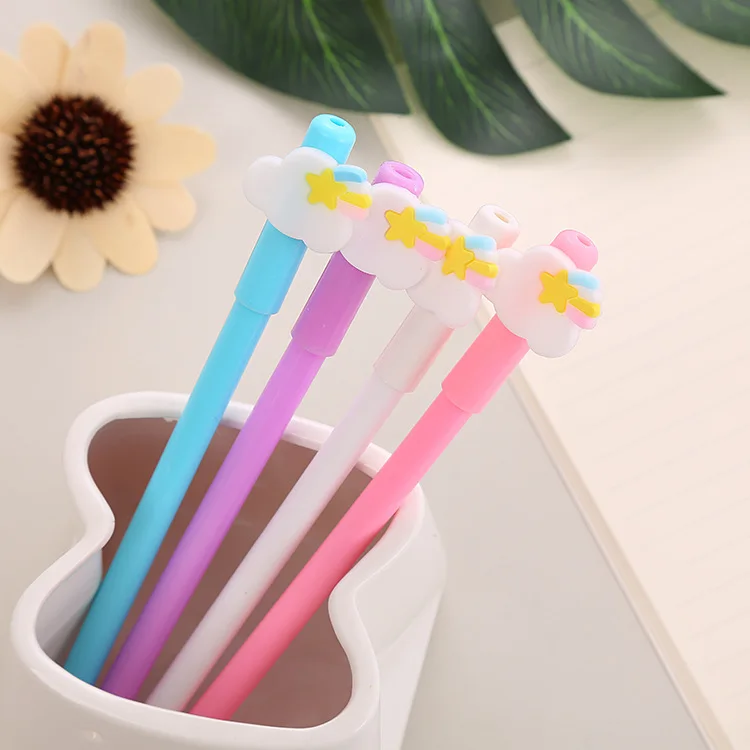 20 Pcs Creative Stationery Color Cloud Gel Pen Student Cartoon Office Stationery Gift Wholesale Kawaii School Supplies