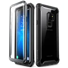 I-BLASON For Samsung Galaxy S9 Plus Case 2018 Release Ares Full-Body Rugged Clear Bumper Case with Built-in Screen Protector