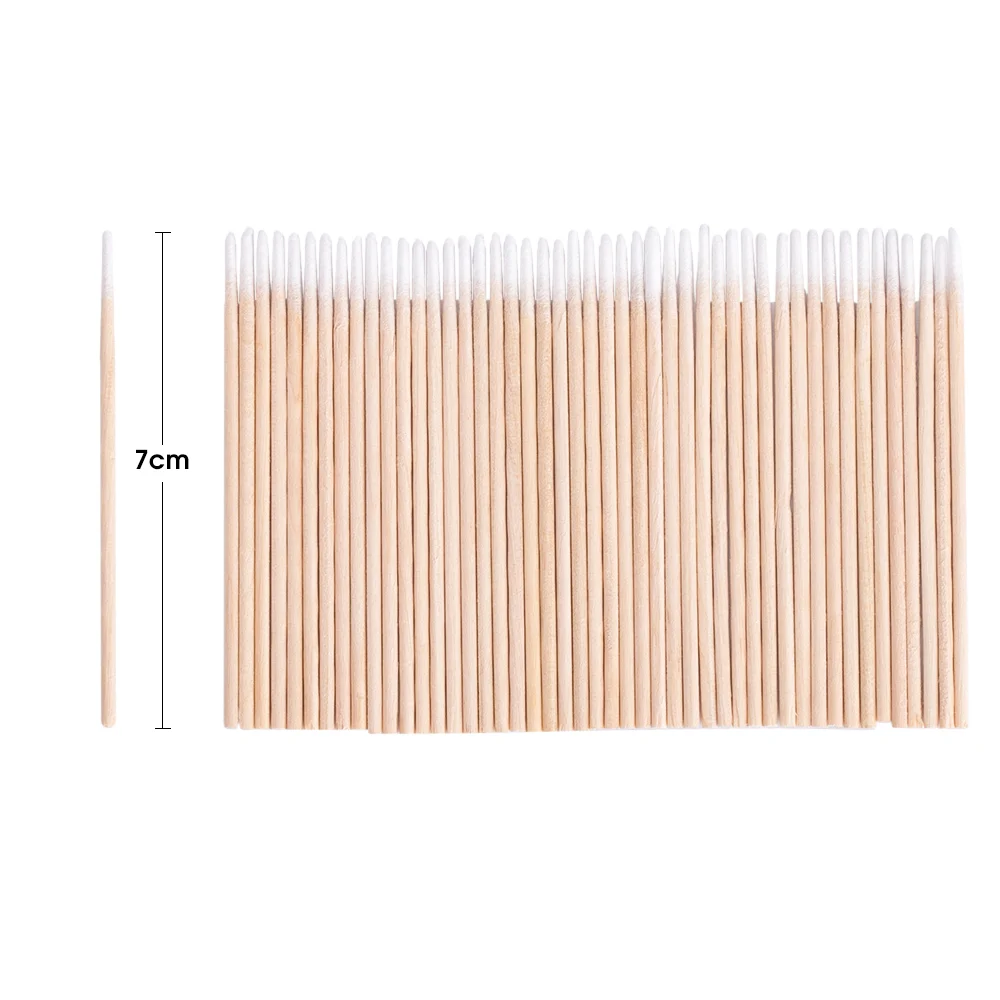 Палочки Деревянные ватные палочки для чистка ушей подводка глаз бровей губ тату