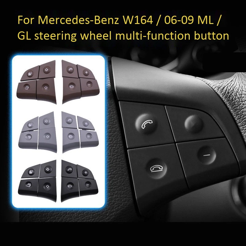 Автомобильная Многофункциональная кнопка звука для Mercedes-Benz W164 GL ML 2006-2009 Черный |