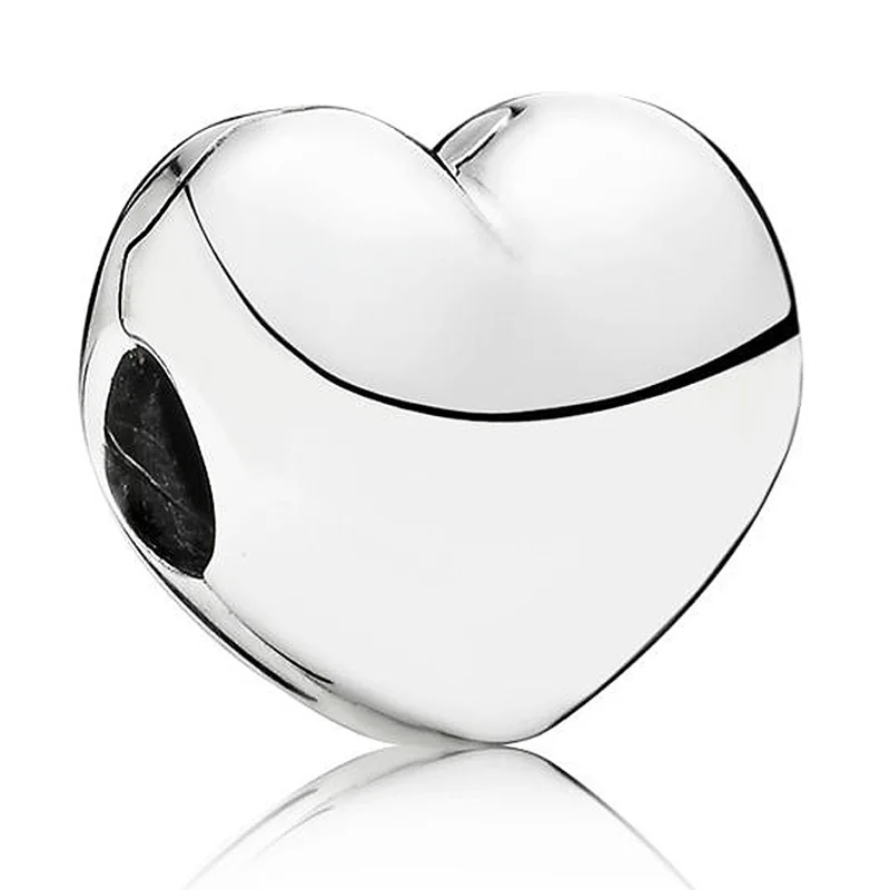 Новинка серебряная подвеска прозрачная и синяя блестящая линия сердце свободной