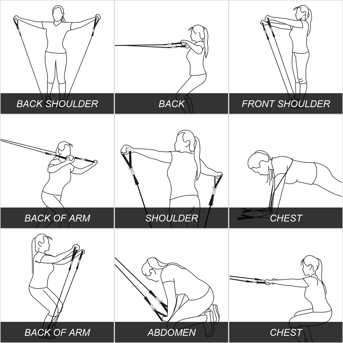 Clдоed 11 шт./компл. набор эспандеров для фитнеса тренировок Эспандер мужчин и