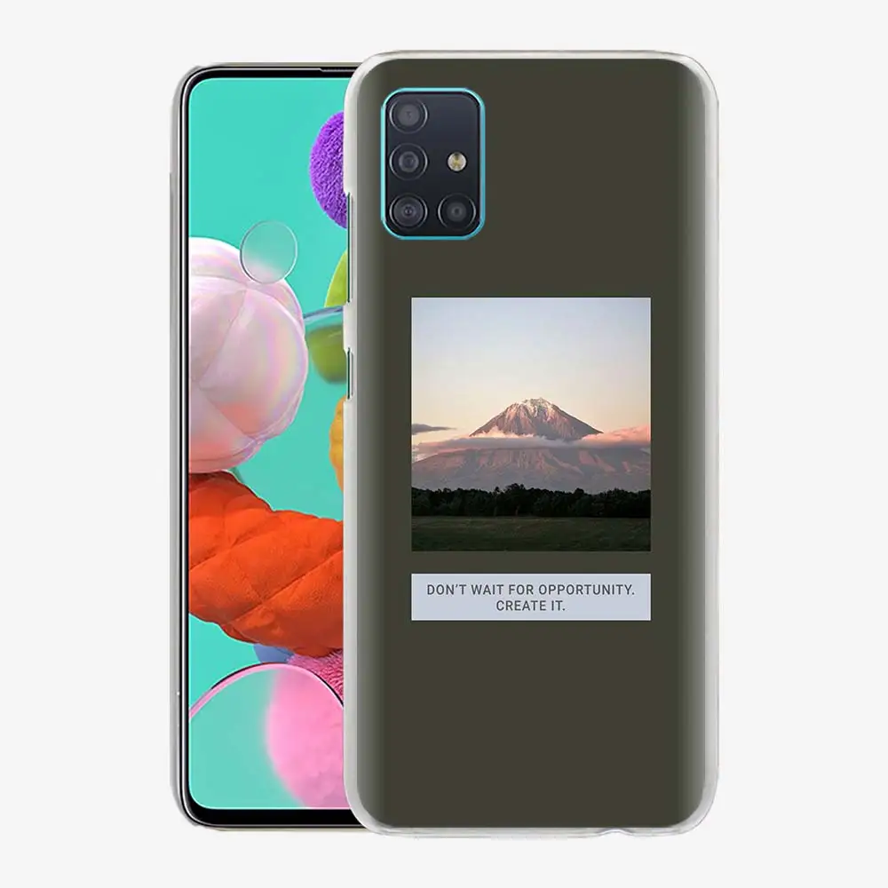 

Flower Rose Quote Hard PC Phone Case For Samsung Galaxy A51 A71 A31 A41 A21s A91 A12 A02s A42 5G Back Cover Coque Fundas Capa