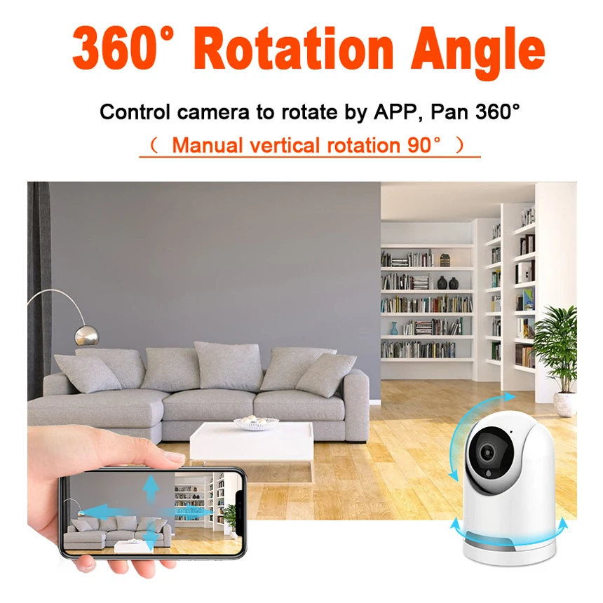 Hebeiros Смарт Tuya HD1080P мини няня 5G Wi Fi Камера Беспроводной камеры видеонаблюдения CCTV IP