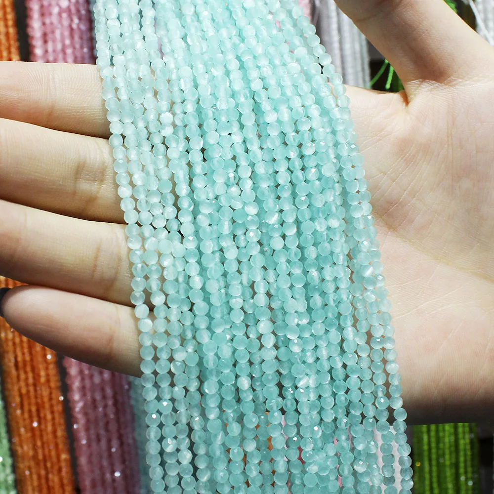 Бусины из натурального камня кошачий глаз 2 3 м|Бусины| |