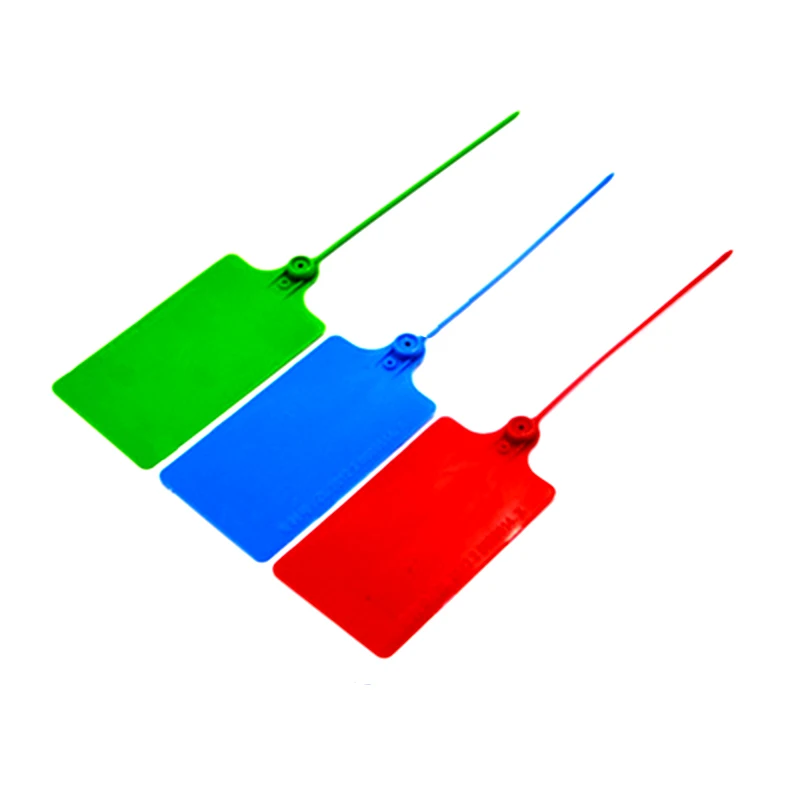 100 шт. Пользовательский логотип ярлыки пластиковые защитные самоблокирующиеся