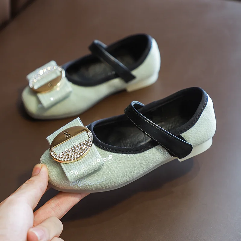 Школьная обувь принцессы для девочек осень 2019 с бантом Розовая подтяжками