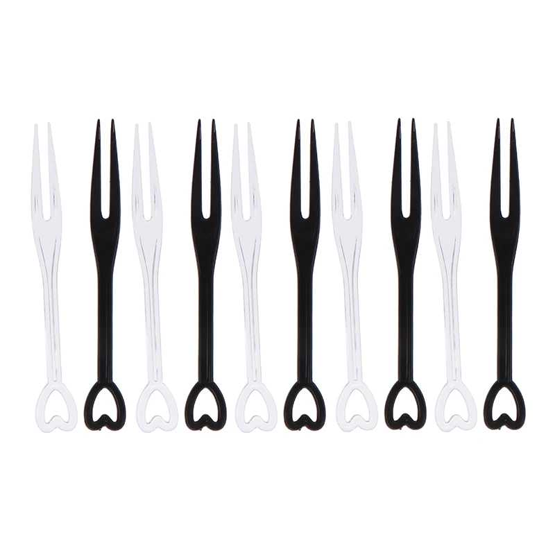 100 шт. одноразовые пластиковые мини-вилки для фруктов | Дом и сад