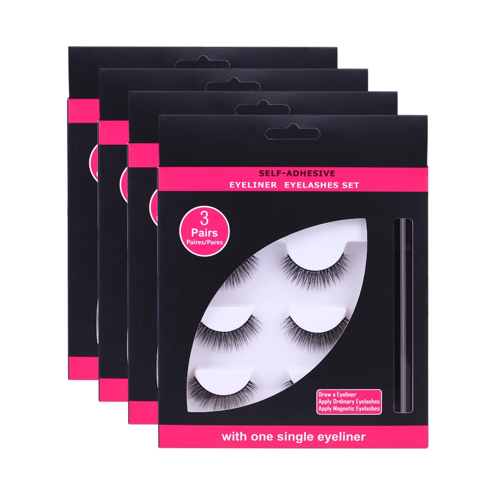 Новинка самоклеящаяся подводка для глаз набор ресниц водоСТОЙКАЯ и не Цветущая