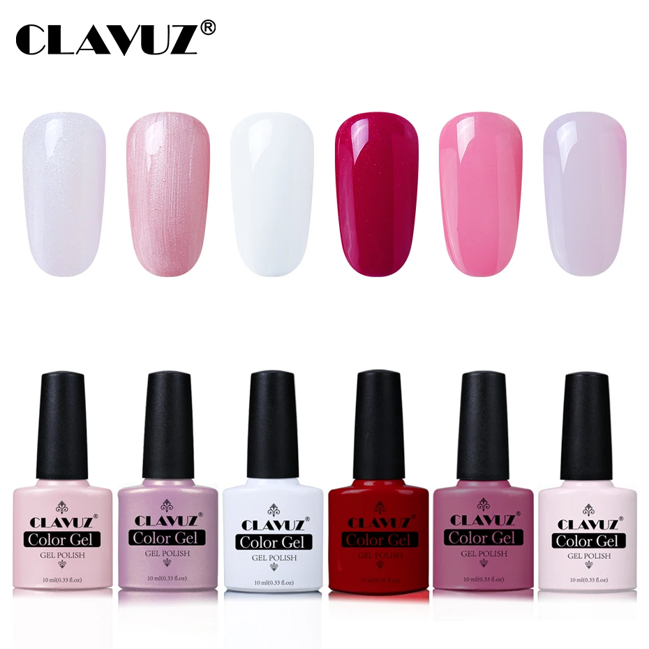 CLAVUZ 6 шт. в комплекте УФ гель лак для ногтей светодиодный однотонный маникюрный