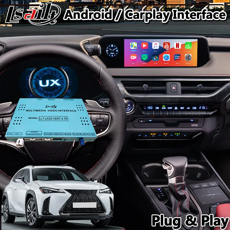 Видеоинтерфейс с GPS навигацией на Android для Lexus UX250 сенсорной панелью управления 2018