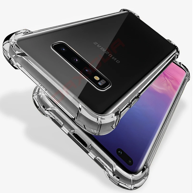 Прозрачный ударопрочный чехол для Samsung Galaxy S10 Plus S10e S8 S9 мягкие силиконовые чехлы