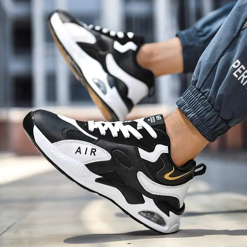 

Кроссовки мужские Air, спортивная обувь, без шнуровки, черные, размер 8, Размер 9