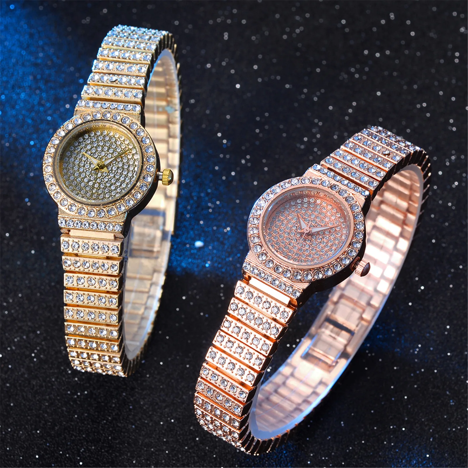 

2021 1pc All-match Fashion Watch Female Fashion Quartz Watch Rhinestone Casual Watch Fashion Bracelet For Women's Wristwatch