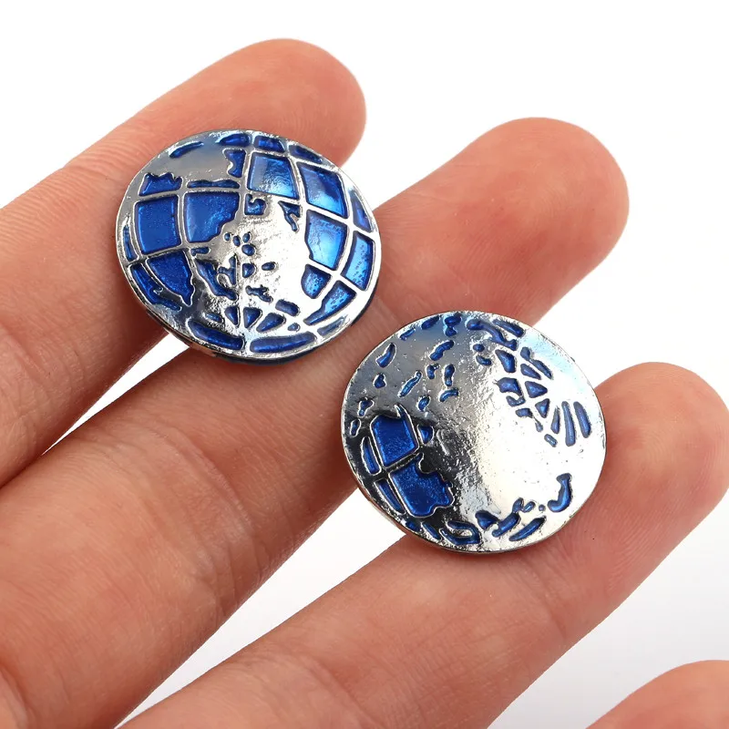 Мира запонки в виде карты круглые карта зажимы для галстуков подарок