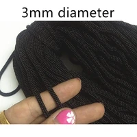 3mm diameter black polypropylene pp crochet rope spot 900d handbag ice silk weaving pull cord 100 meters yarn