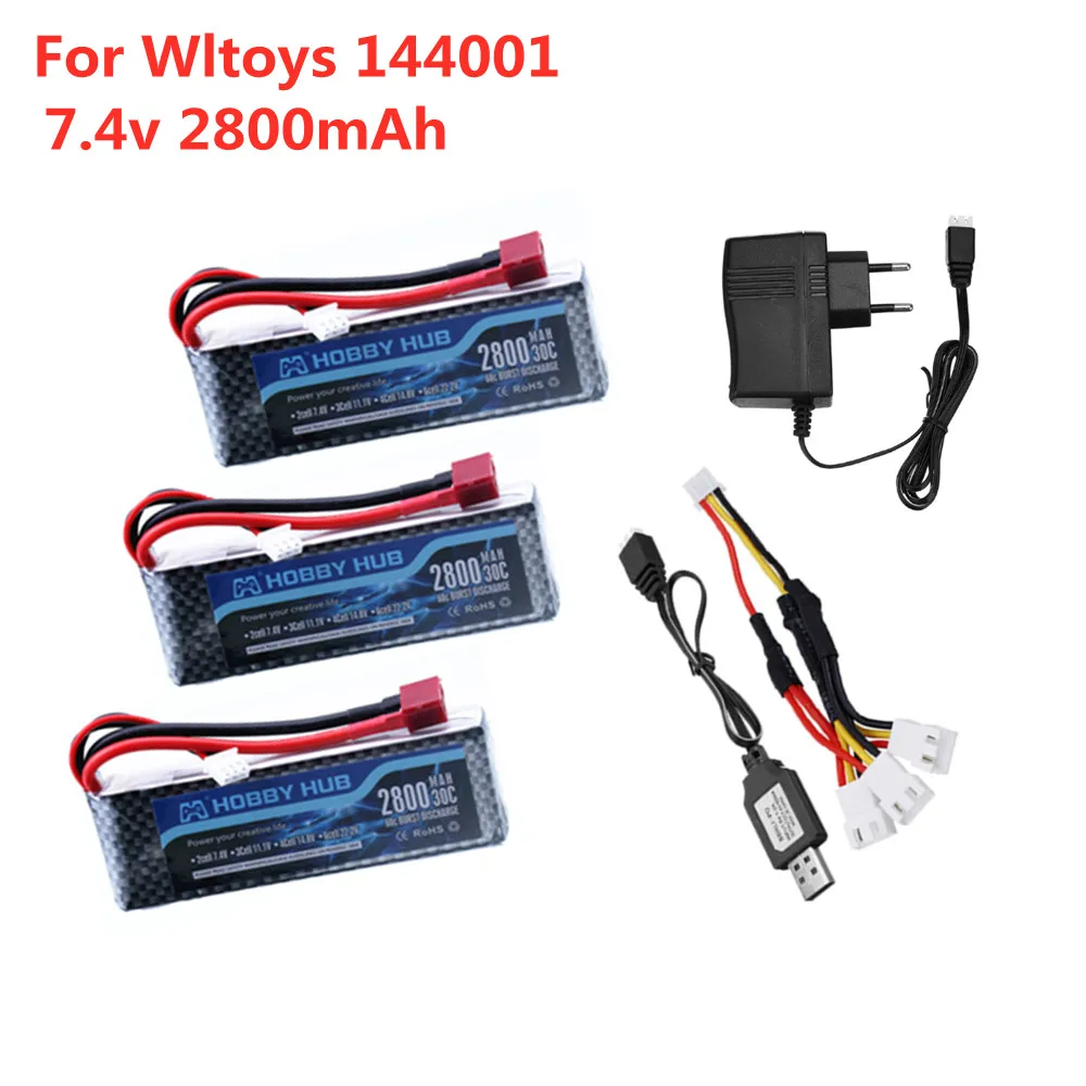 2s 74 v 2800mah 144001 lipo аккумулятор для wltoys 114 144001 rc car boat lipo