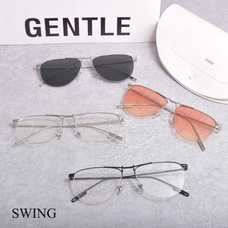 

GM 2021 new style pilot Prescription glasses Frame GENTLE SWING Optical Eyeglasses Frames for Men Women Reading glasses