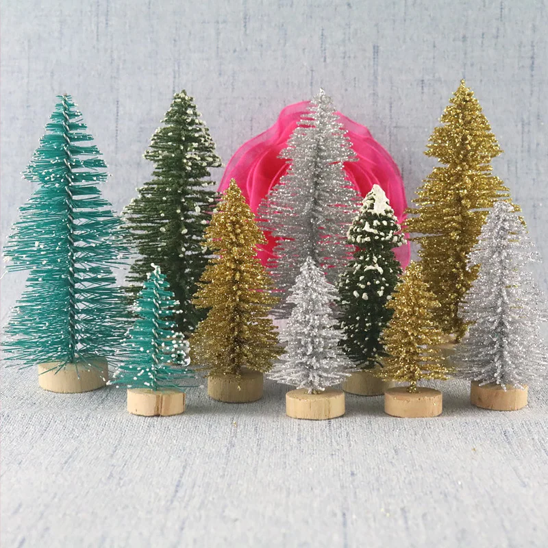 1PC Small Christmas Tree Artificial Trees Ornaments Gift Decoration Mini Xmas Table Decor | Новый год