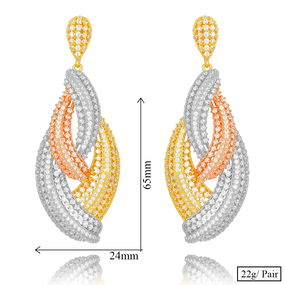 

missvikki Creative design earrings Full Shiny CZ Romantic Charms Women Girl Birthday Gift New Hot 2019