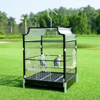 large stainless steel bird cage parrot metal box breeding bird cage houses outdoor jaula pajaro grande bird accessories dl60nl