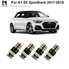 Комплект ламп автомобильных светодиодная интерьерная с Canbus s, 5 шт., для Audi A1, 8X, 2011-2018, Потолочная купольная карта, багажник, внутреннее освещение аксессуары для ламп