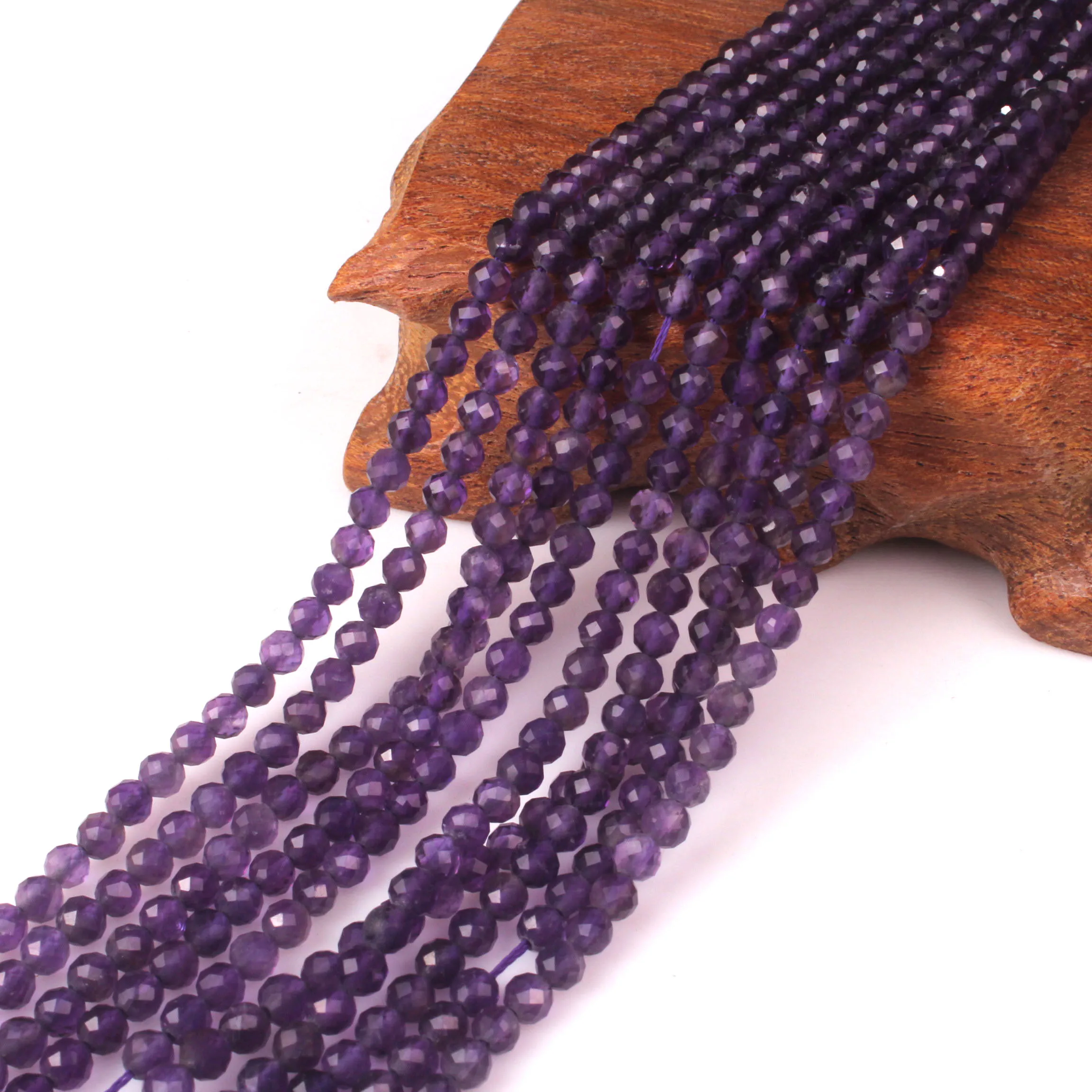 

Натуральный аметистовый драгоценный камень, 4 мм, круглые бусины россыпью, аксессуары «сделай сам» для изготовления ожерелий, браслетов, юв...