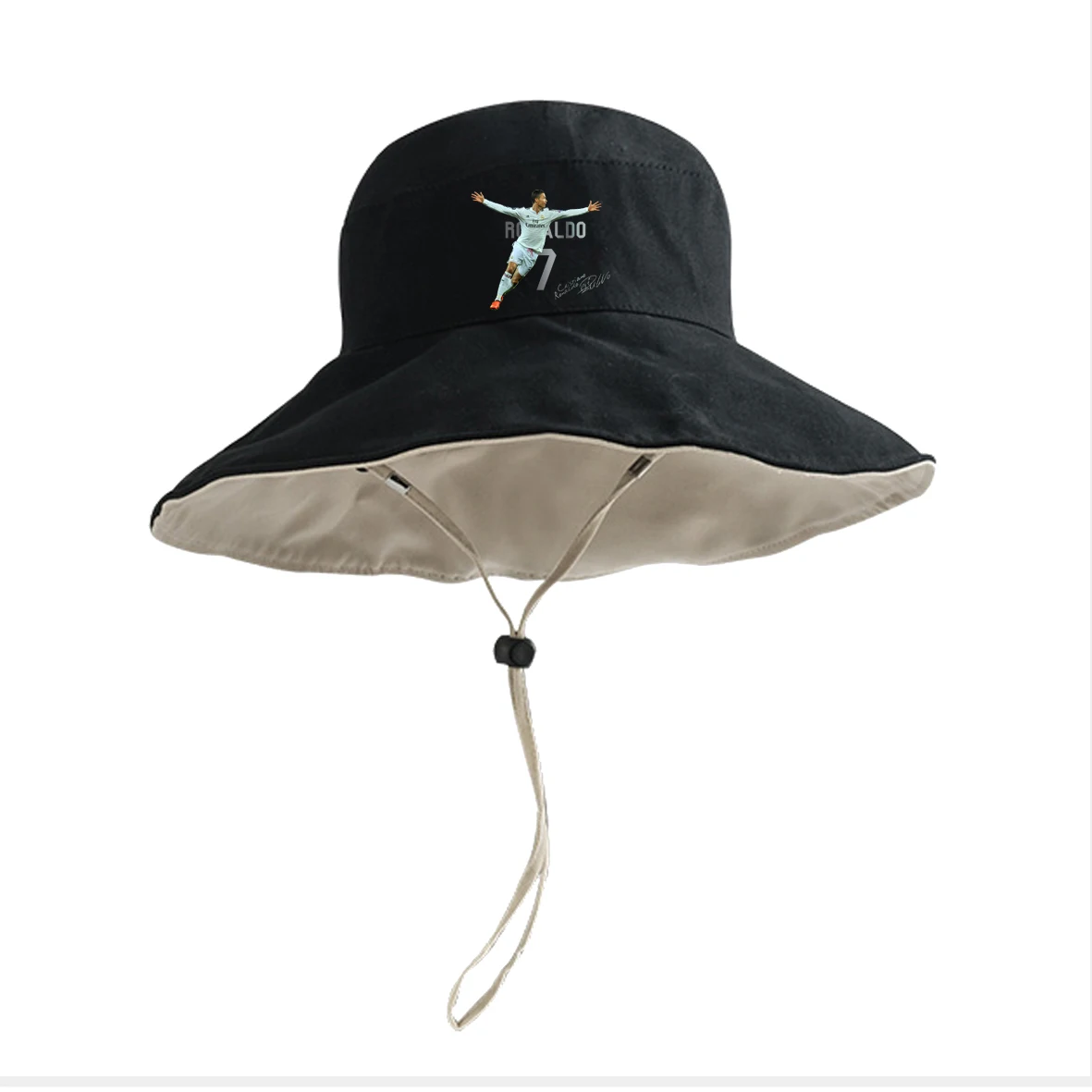 

Cristiano Ronaldo Outdoor Travel Beach Sun Hat Panama Men's Bucket Hat Boy Unisex Cool Cr7 Sports Anti-UV Reversible Bucket Hat