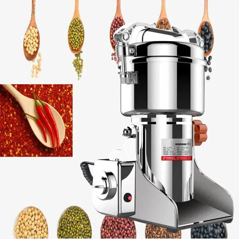 Spice Herbs Grain Coffee Rice Red Chili Corn Sesame Soybean Pepper Medicine Ginger Mill Grinder Pulverizer Powder Machine
Spice Herbs Grain Coffee Rice Red Chili Corn Sesame Soybean Pepper Medicine Ginger Mill Grinder Pulverizer Powder Machine