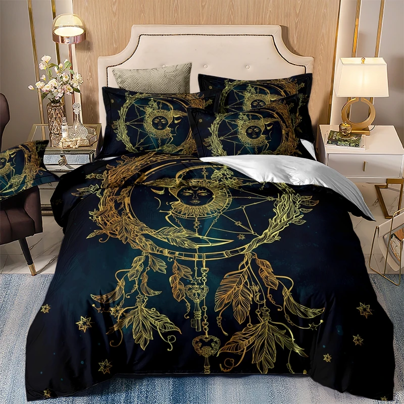 

Böhmen Bettwäsche Set Luxus Einzigen Doppel Königin Bett Kleidung Sonne Gott König Twin Voll Größe Bettbezug-set Für Erwachsene