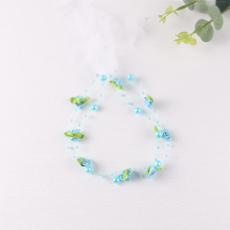

Baby Flower Faux Pearl Headband Princess Headwear Photography Props Hair Band